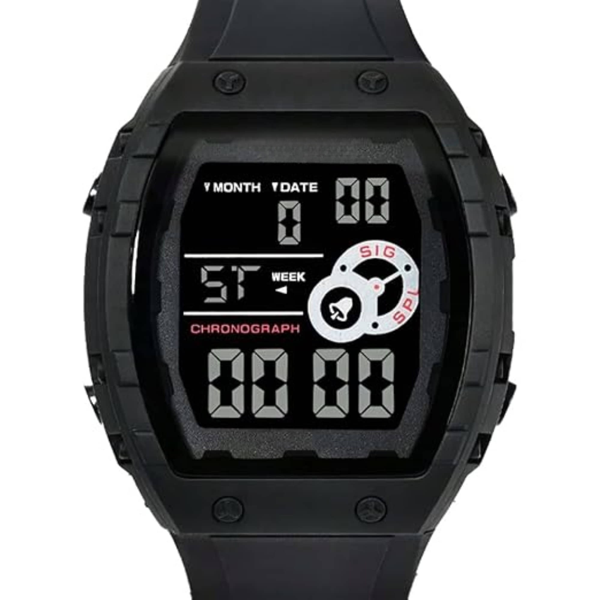 Svats Black Silicon Digital Men's Watch