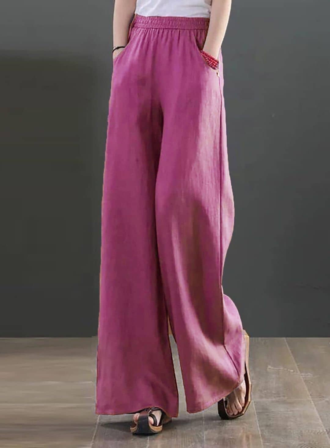 kotty Women Cotton Blend Casual Trousers ( Pink ) - Trousers | Buy online on ZillyBuy