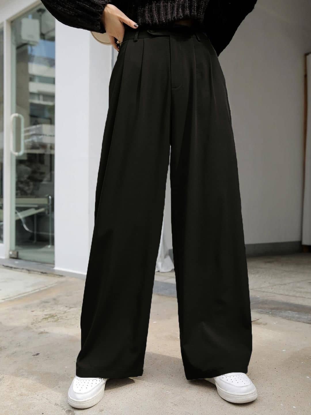kotty Women Lycra Korean Trousers ( Black ) - Trousers | Buy online on ZillyBuy