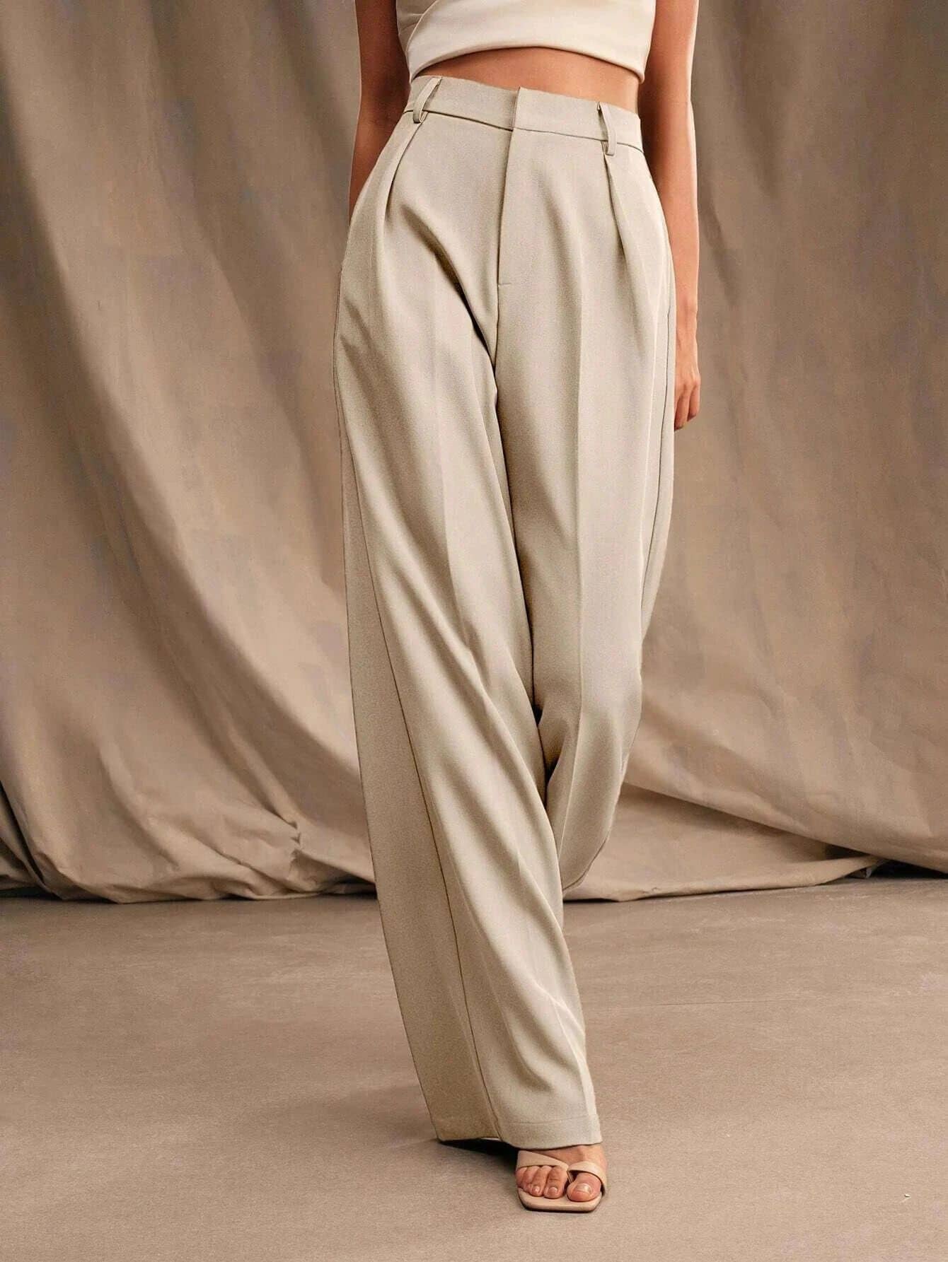 kotty Women Lycra Formal Trousers ( Beige ) - Trousers | Buy online on ZillyBuy