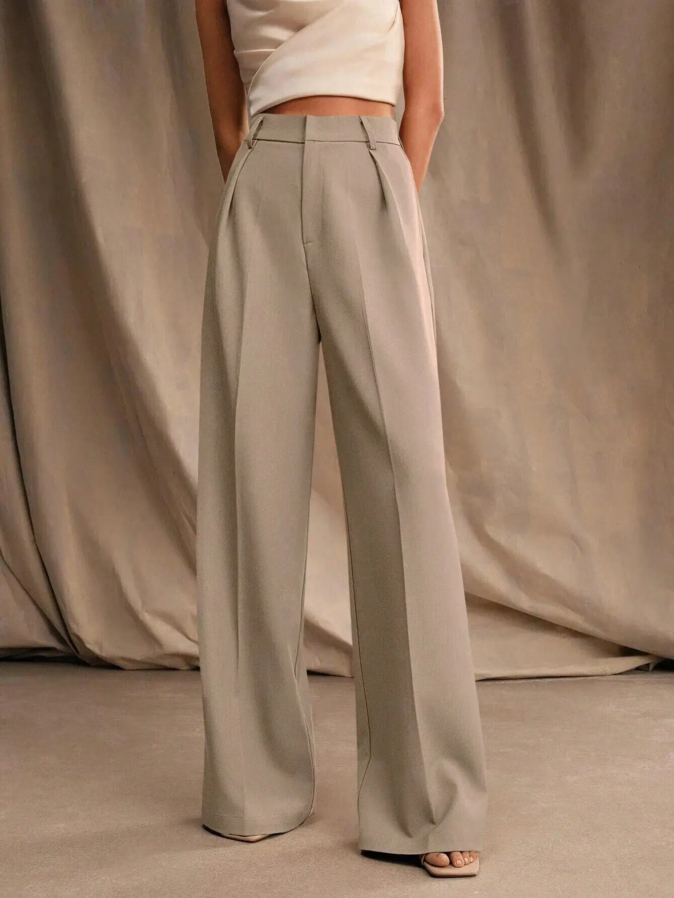 kotty Women Lycra Formal Trousers ( Beige ) - Trousers | Buy online on ZillyBuy
