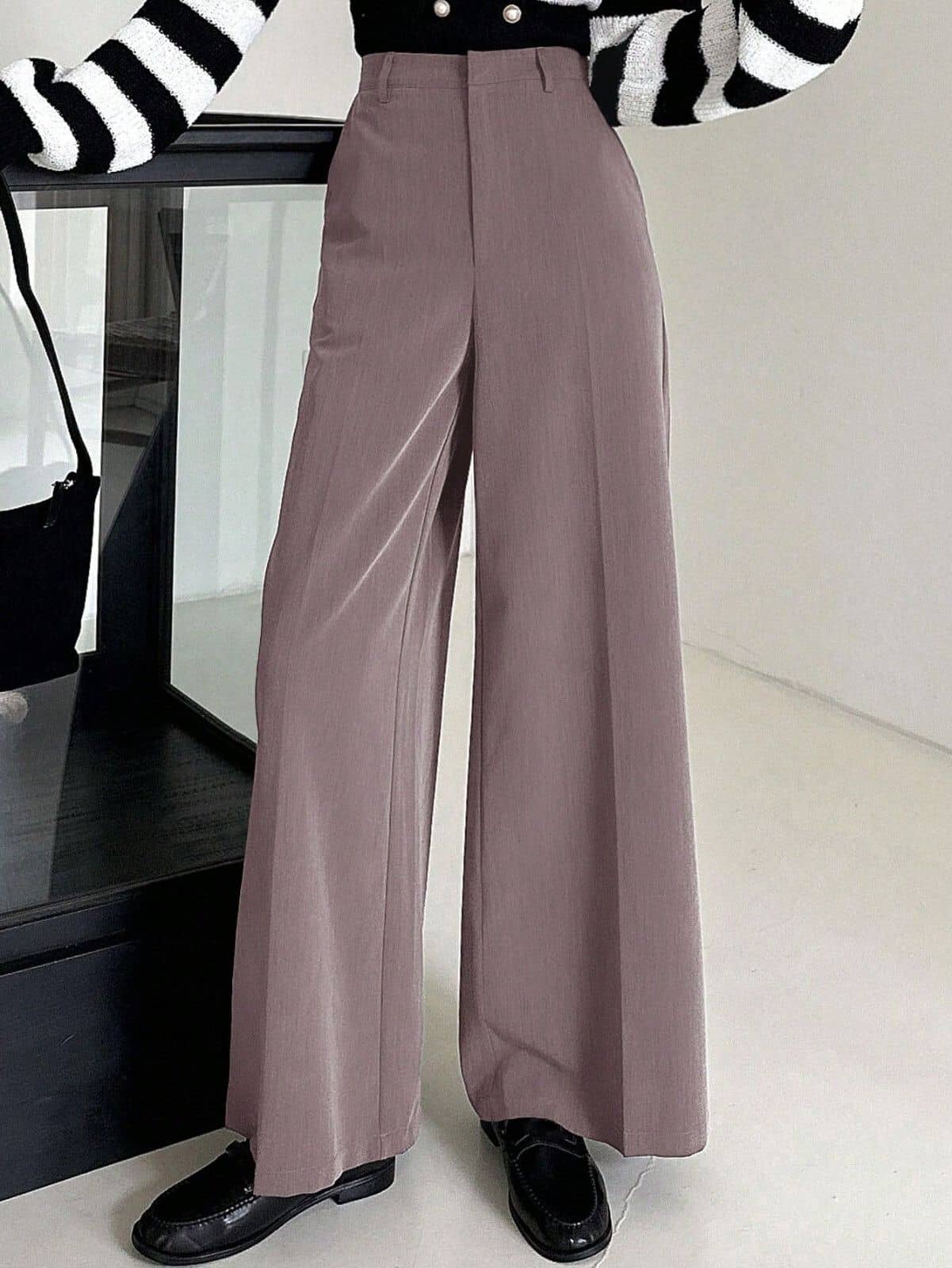 kotty Women Rayon Blend Casual Trousers ( Brown ) - Trousers | Buy online on ZillyBuy