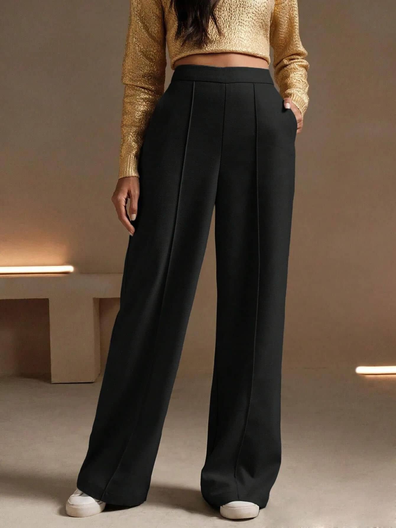 kotty Women Rayon Blend Casual Trousers ( White ) - Trousers | Buy online on ZillyBuy