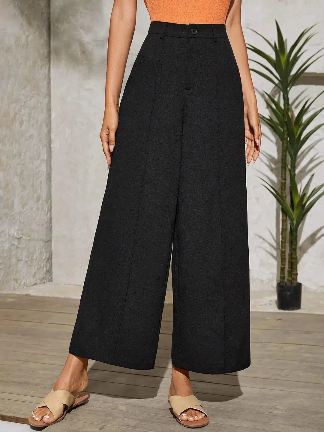 kotty Women Rayon Blend Casual Trousers ( Black ) - Trousers | Buy online on ZillyBuy