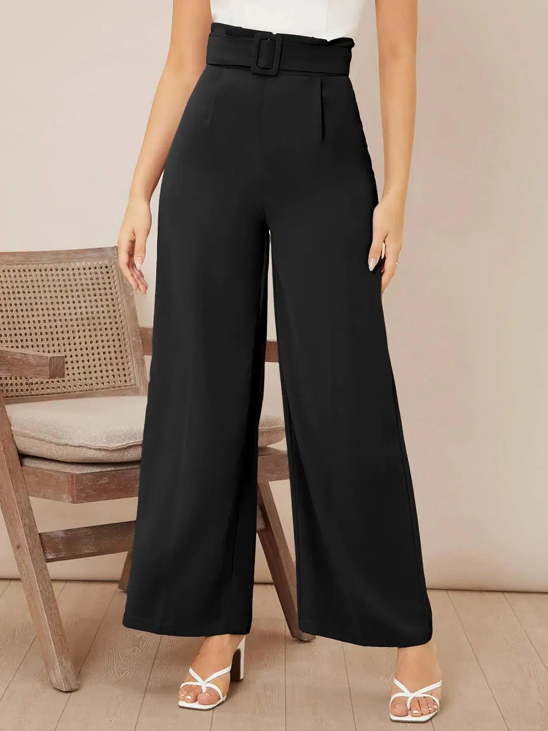 kotty Women Rayon Blend Casual Trousers ( Black ) - Trousers | Buy online on ZillyBuy