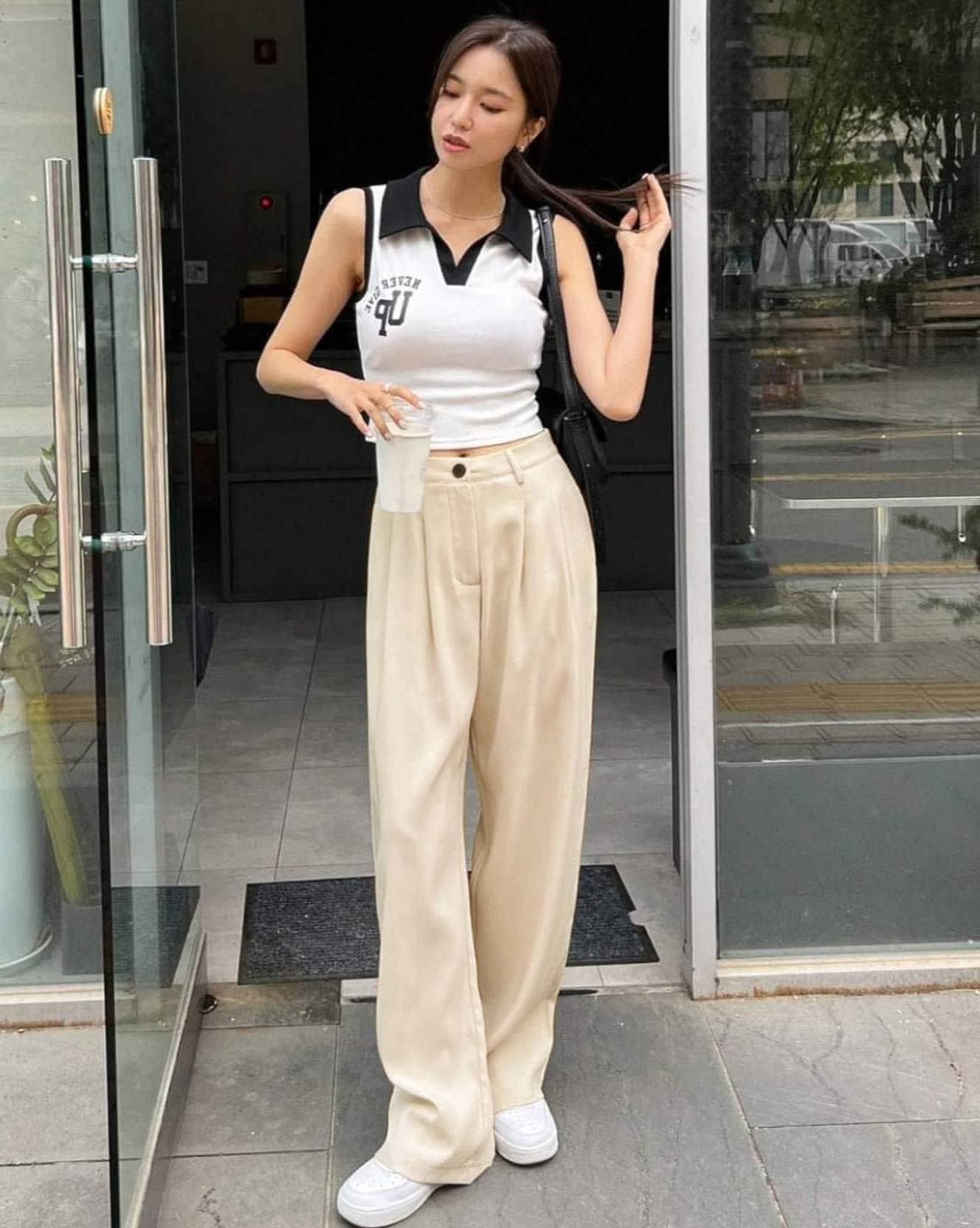 kotty Women Rayon Blend Casual Trousers ( Beige ) - Trousers | Buy online on ZillyBuy