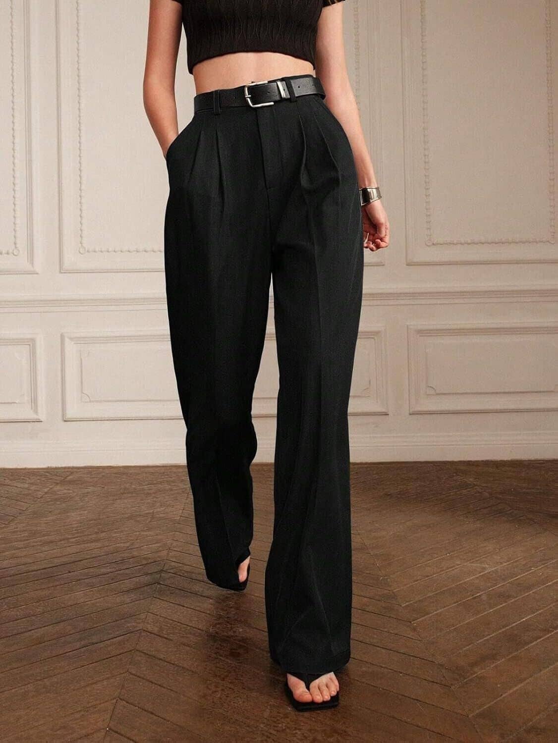 kotty Women Rayon Blend Casual Trousers ( Black ) - Trousers | Buy online on ZillyBuy