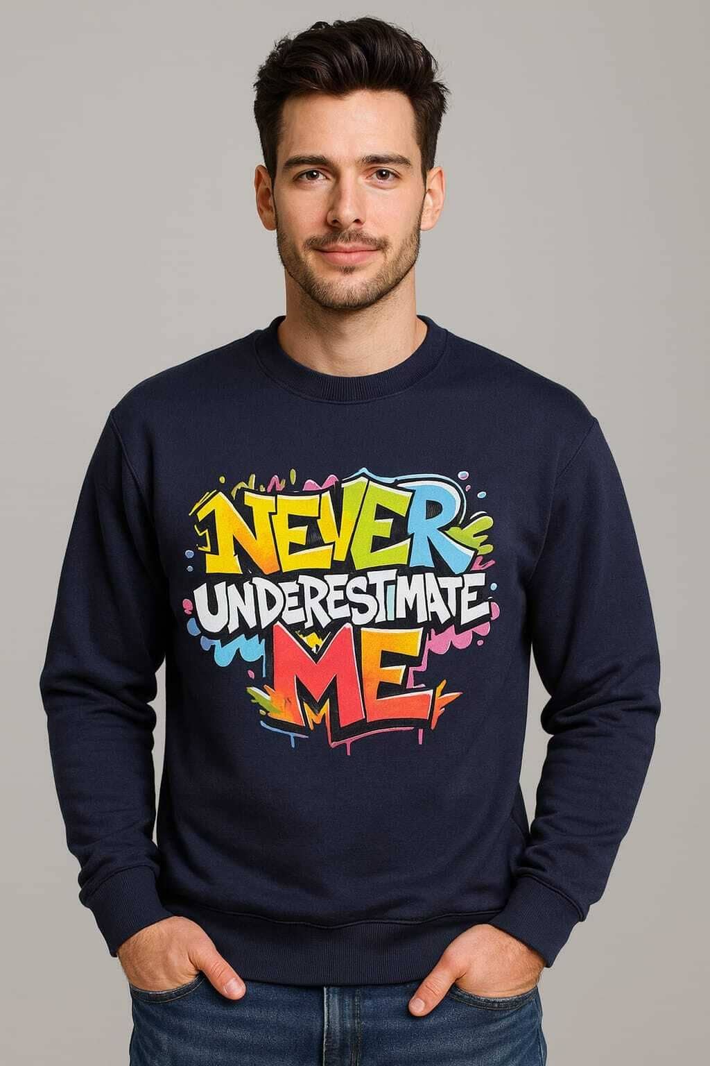 WILD ELEPHANT Polyester Round Neck Men's Sweatshirt - Multicolor ( Pack of 1 )
