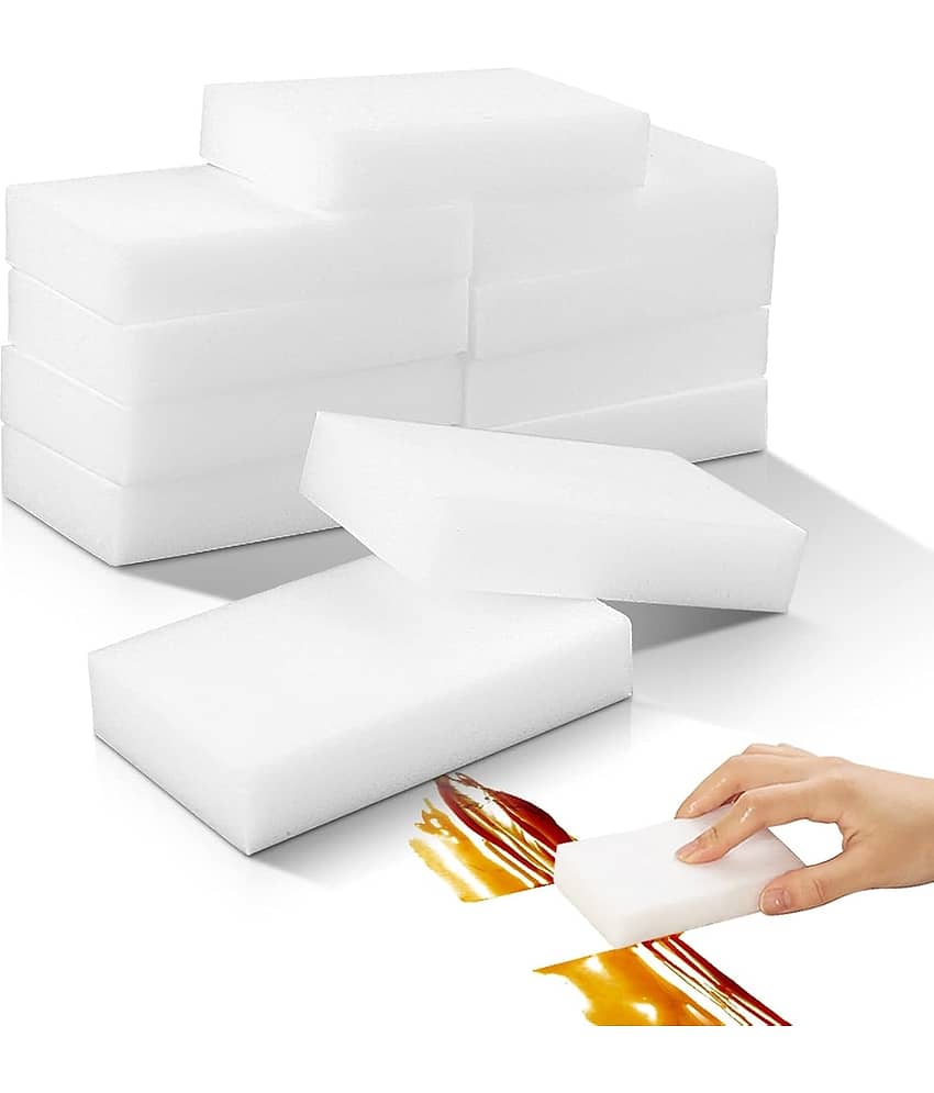 magic eraser sponge, melamine sponge cleaner, cleaning sponge, stain remover sponge, kitchen cleaning sponge, bathroom cleaner, multipurpose sponge, chemical free cleaner, wall cleaning sponge, shoe cleaner sponge, magic cleaning eraser - Body Care - Loofah and Other Tools | Buy online on ZillyBuy