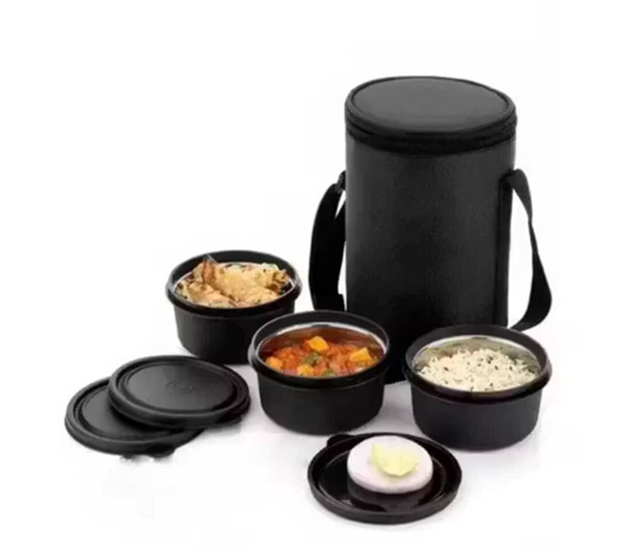analog kichenware Adult/School/Office Stainless Steel Lunch Box 3 - Container ( Pack of 1 )