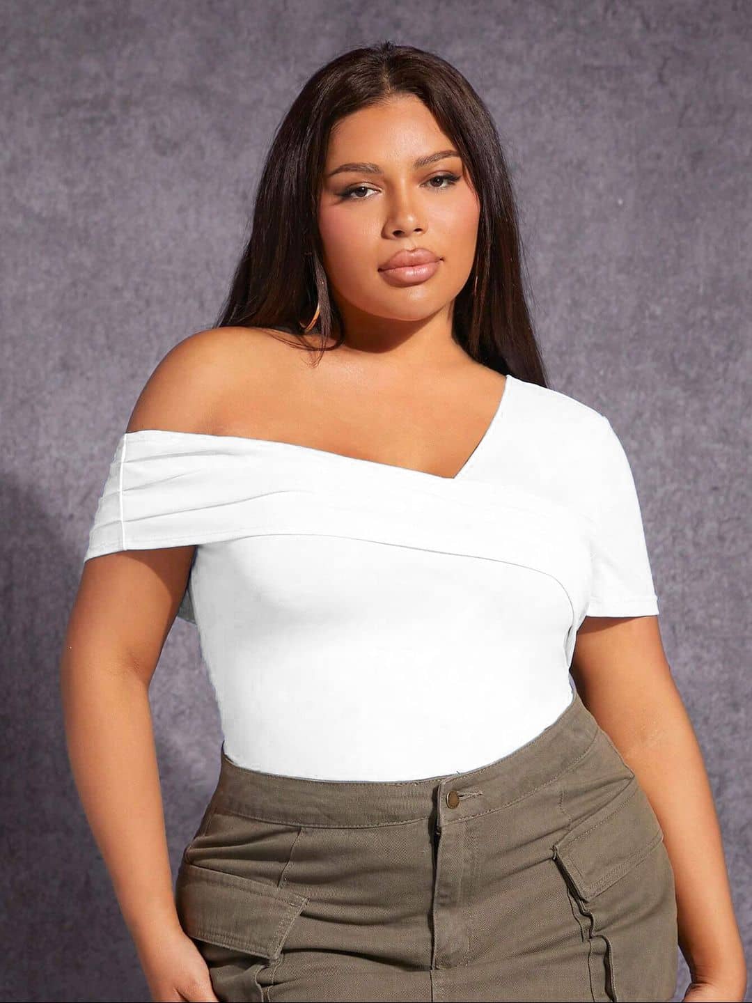 kotty Women's Cotton Blend Regular Top ( White )