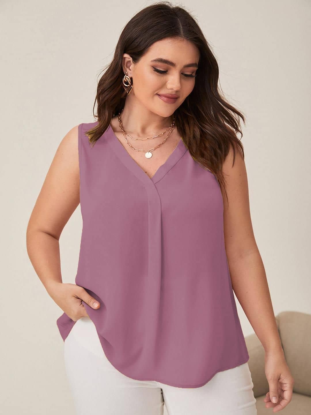 kotty Women's Lycra Regular Top ( Purple )