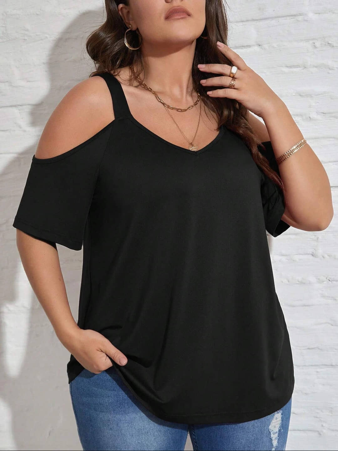 kotty Women's Viscose Regular Top ( Black )