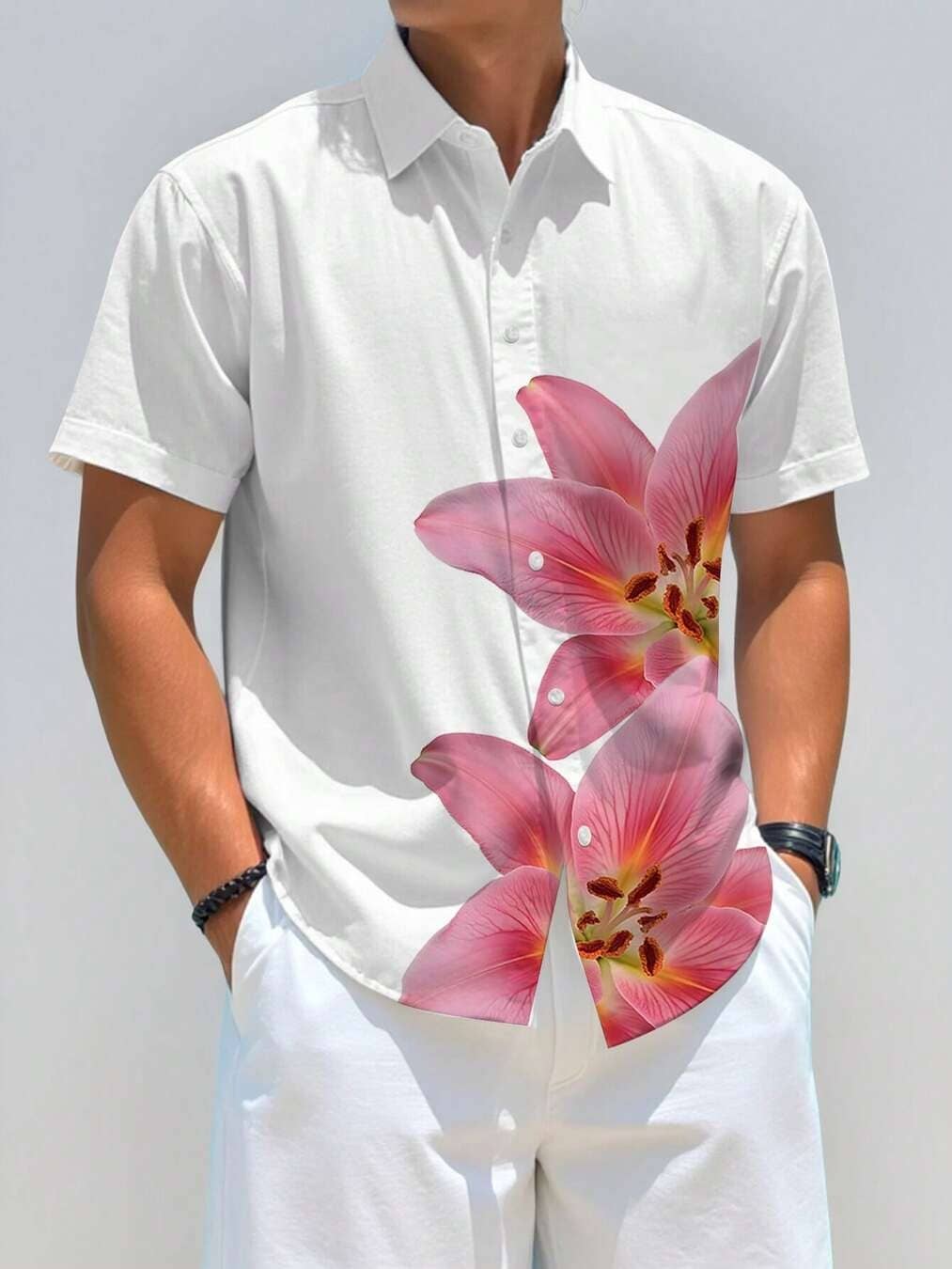 HARPITA Cotton Blend Regular Fit Printed Half Sleeves Men's Casual Shirt - Beige ( Pack of 1 )