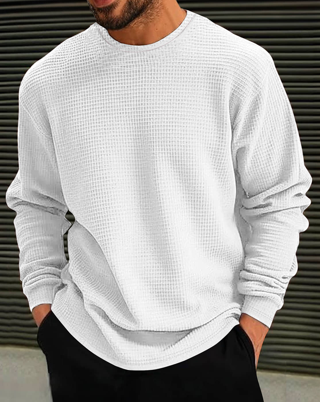 Eyebogler Men Cotton Blend Oversized Fit Self Design T-Shirt ( Charcoal Grey )