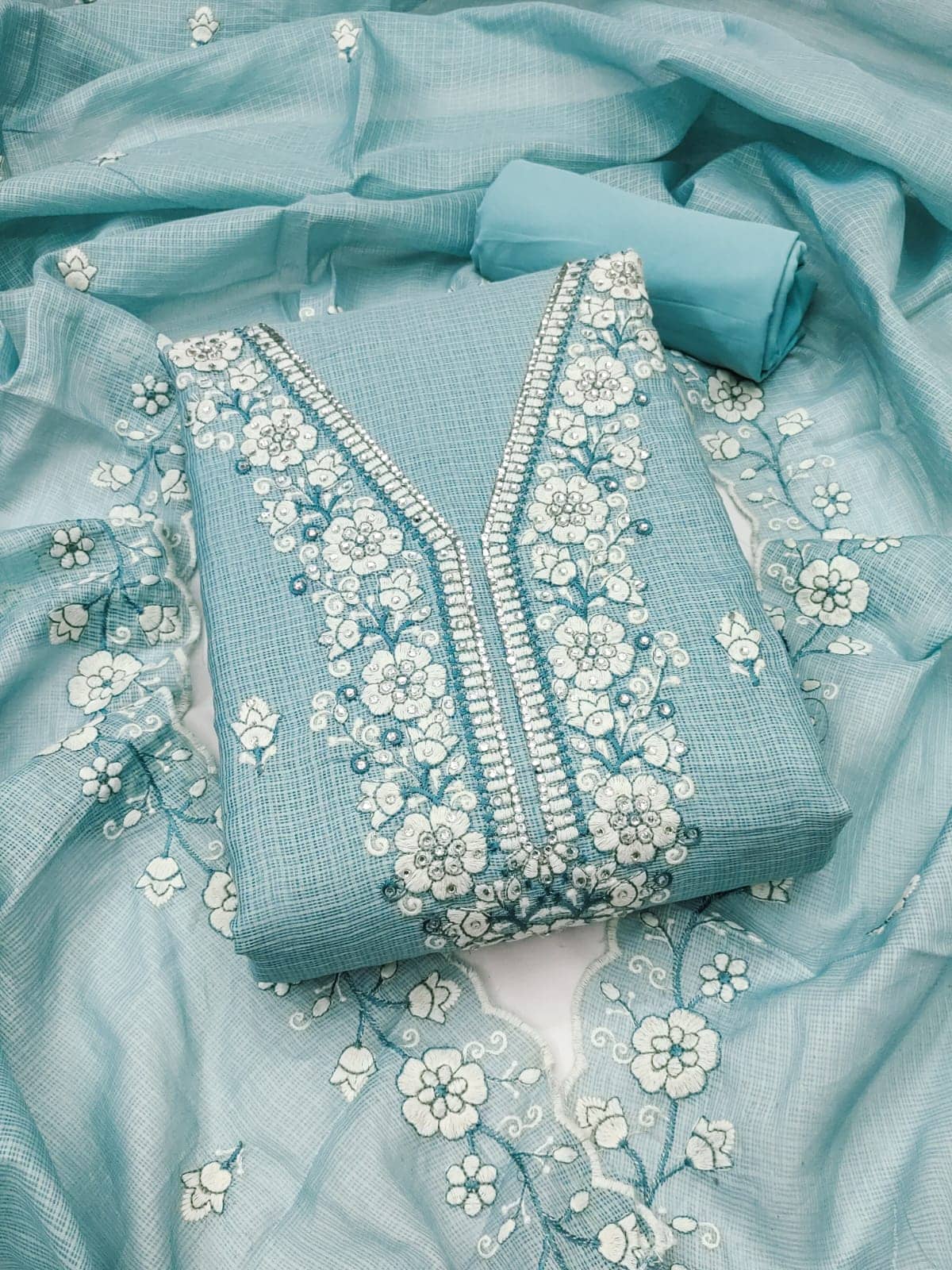 HL SILKMILLS Women's Kota Unstitched Salwar Suit - Unstitched Fabrics | Buy online on ZillyBuy