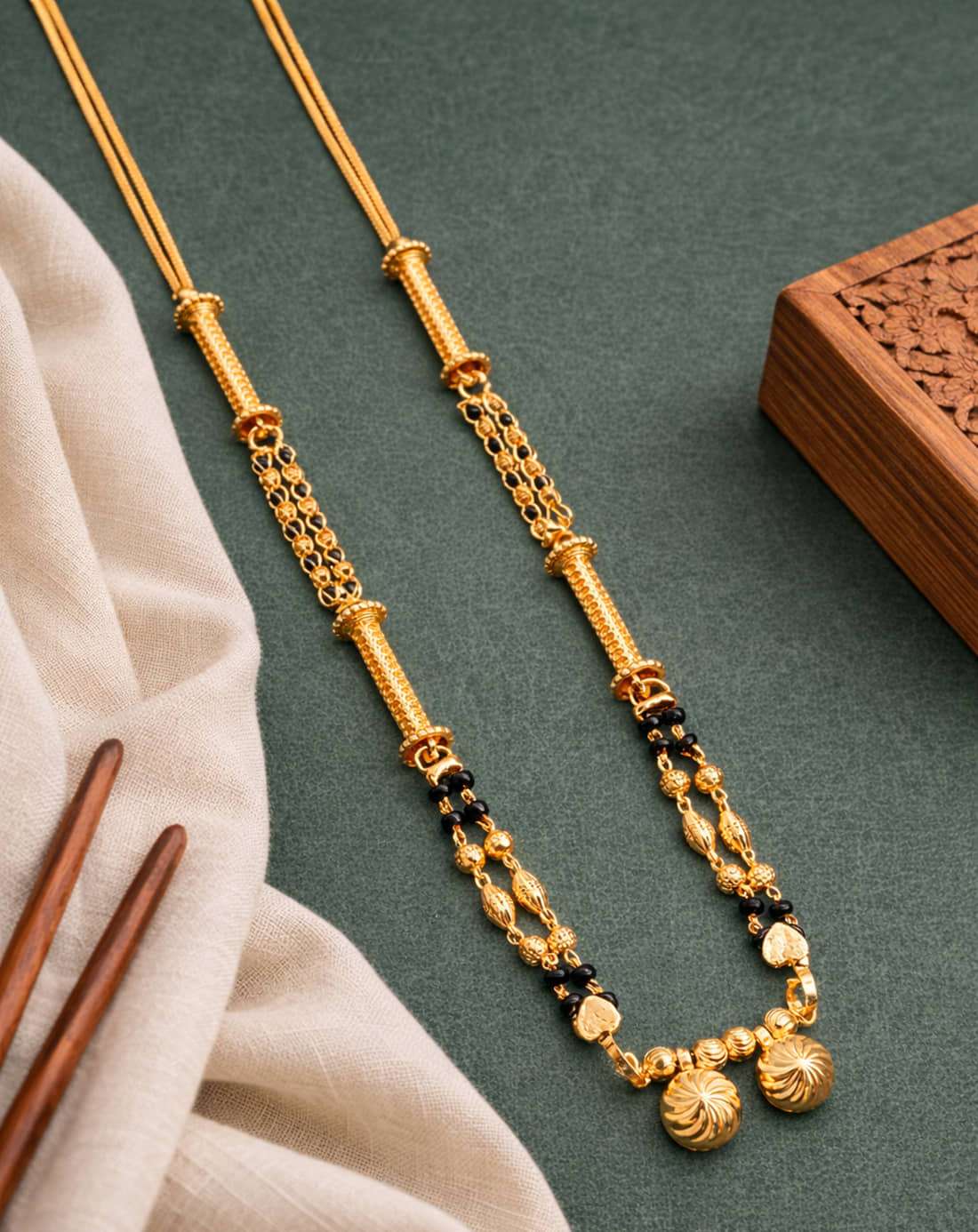 RANEM Golden Mangalsutra ( Pack of 1 )