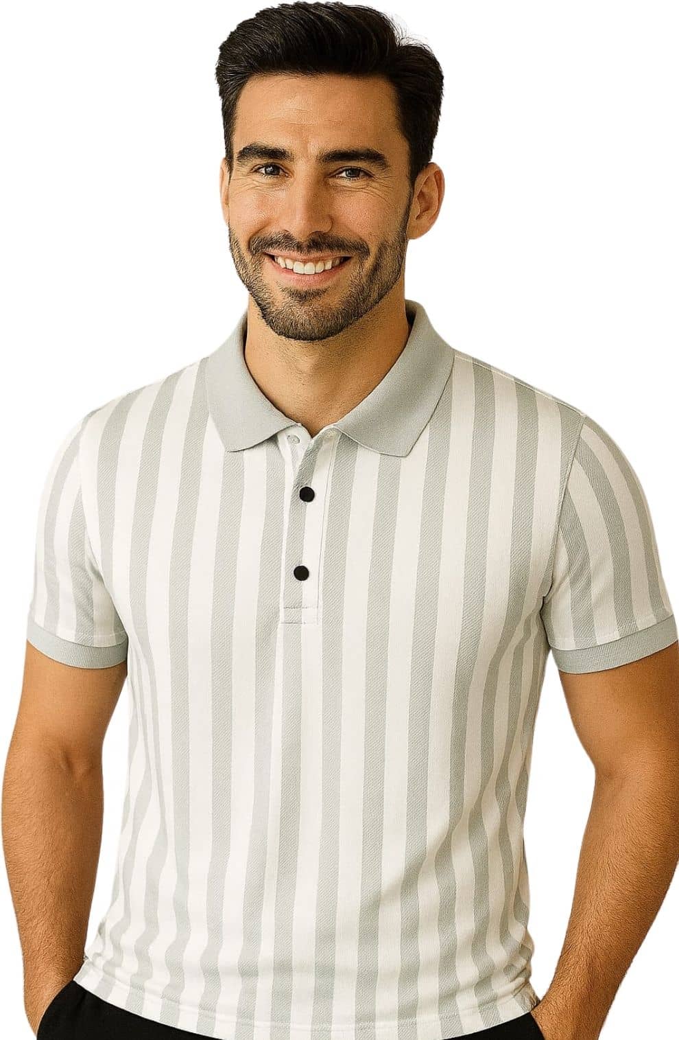 WILD ELEPHANT Men Cotton Blend Regular Fit Striped Polo T Shirt ( Multicolor )