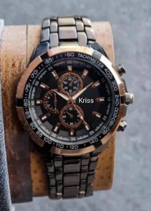kriss collection Black Stainless Steel Analog Men's Watch