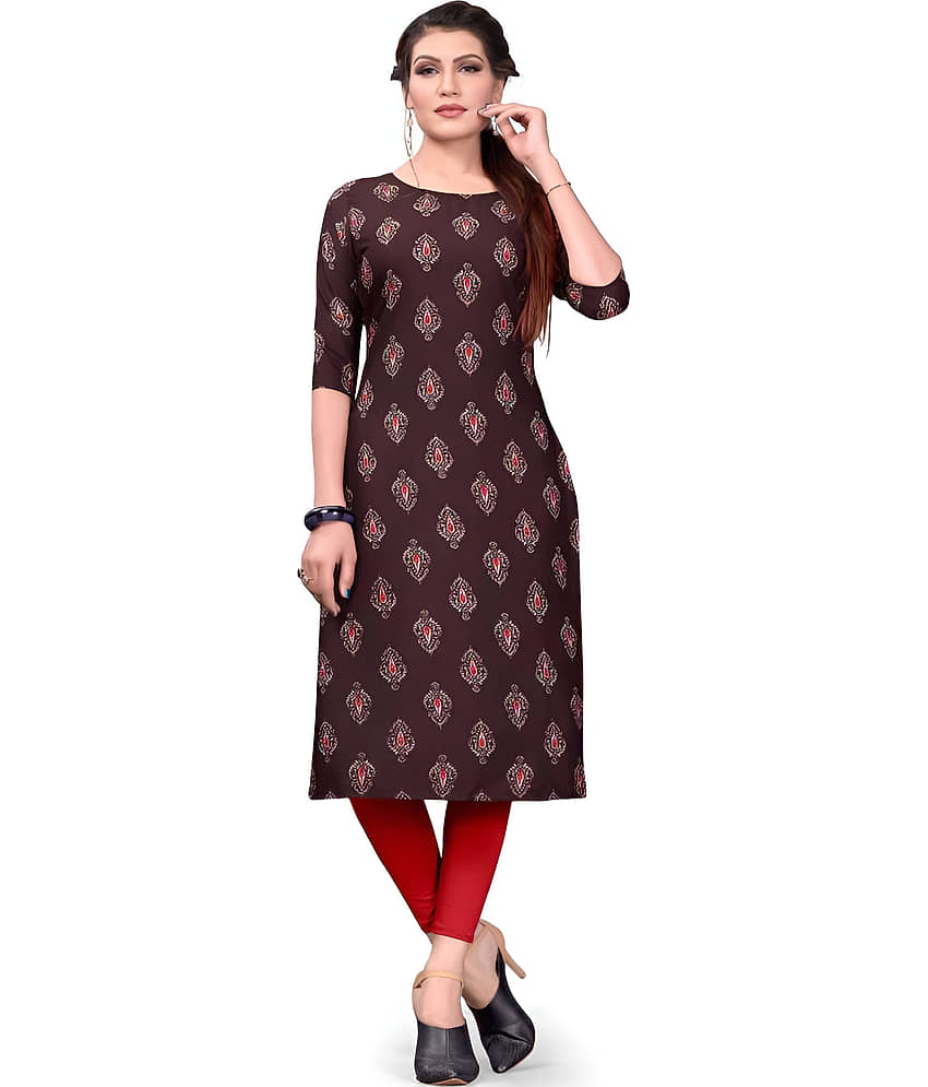 AK FASHION MALL Women Crepe Printed Straight Kurti ( Multicolor ) - Kurtis, Tunics | Buy online on ZillyBuy