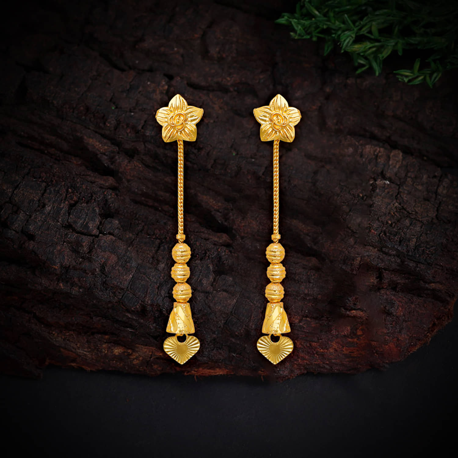 LUV FASHION Gold Chandelier Earrings ( Pack of 1 ) - Earrings | Buy online on ZillyBuy