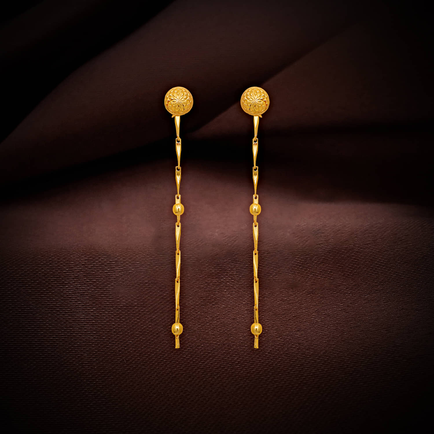 LUV FASHION Gold Chandelier Earrings ( Pack of 1 ) - Earrings | Buy online on ZillyBuy