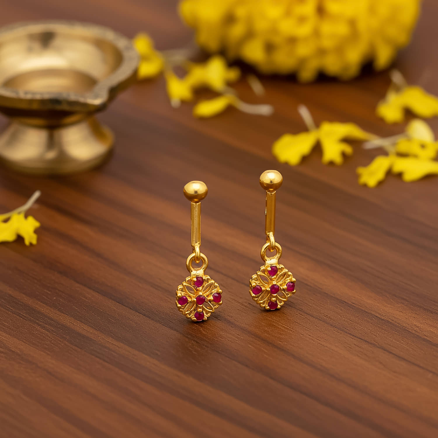 LUV FASHION Gold Chandelier Earrings ( Pack of 1 ) - Earrings | Buy online on ZillyBuy