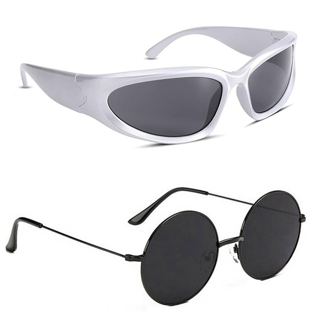 Elligator Black Square Sunglasses ( Pack of 2 ) - Sunglasses | Buy online on ZillyBuy