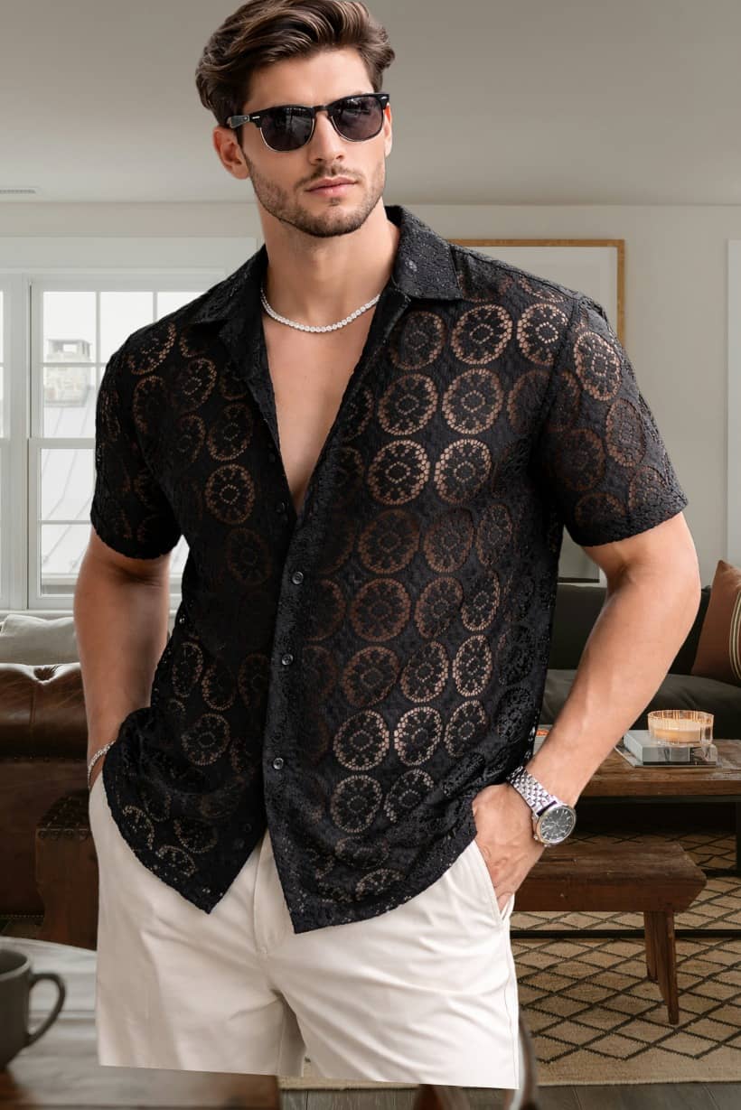 TarrenT HunT Cotton Blend Regular Fit Solids Half Sleeves Men's Casual Shirt - Black ( Pack of 1 )