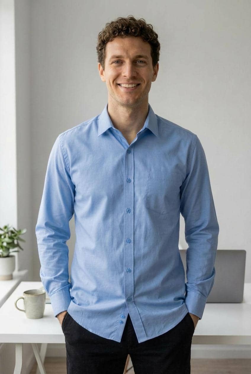 ANAND. Cotton Blend Regular Fit Solids Full Sleeves Men's Casual Shirt - Light Blue ( Pack of 1 )