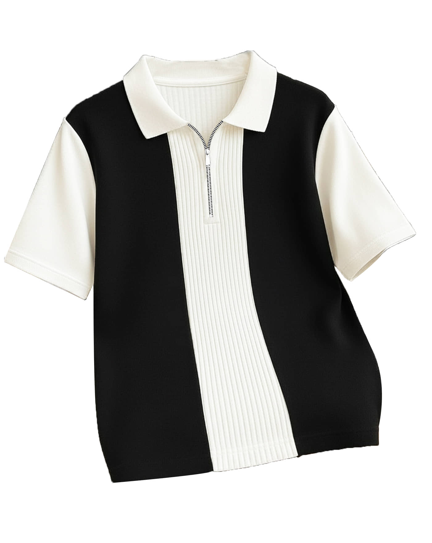 AOOSH Men Cotton Blend Regular Fit Striped Polo T Shirt ( Cream )