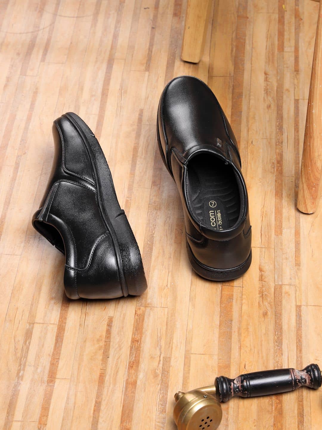 Action Black Men's Slip On Formal Shoes - Formal Shoes | Buy online on ZillyBuy