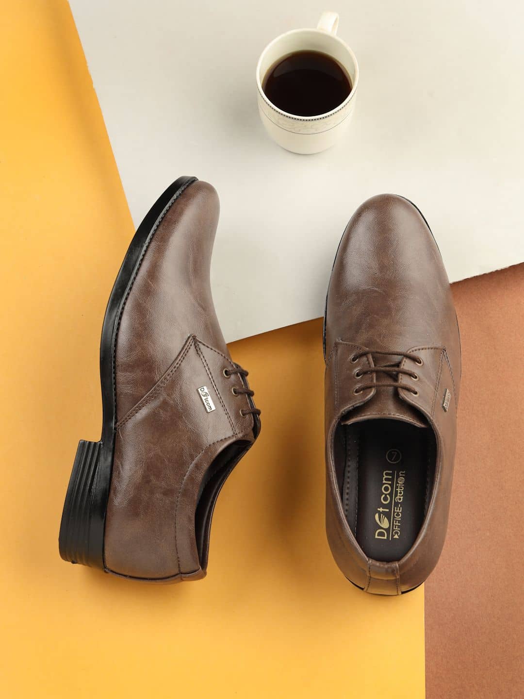 Action Brown Men's Derby Formal Shoes - Formal Shoes | Buy online on ZillyBuy