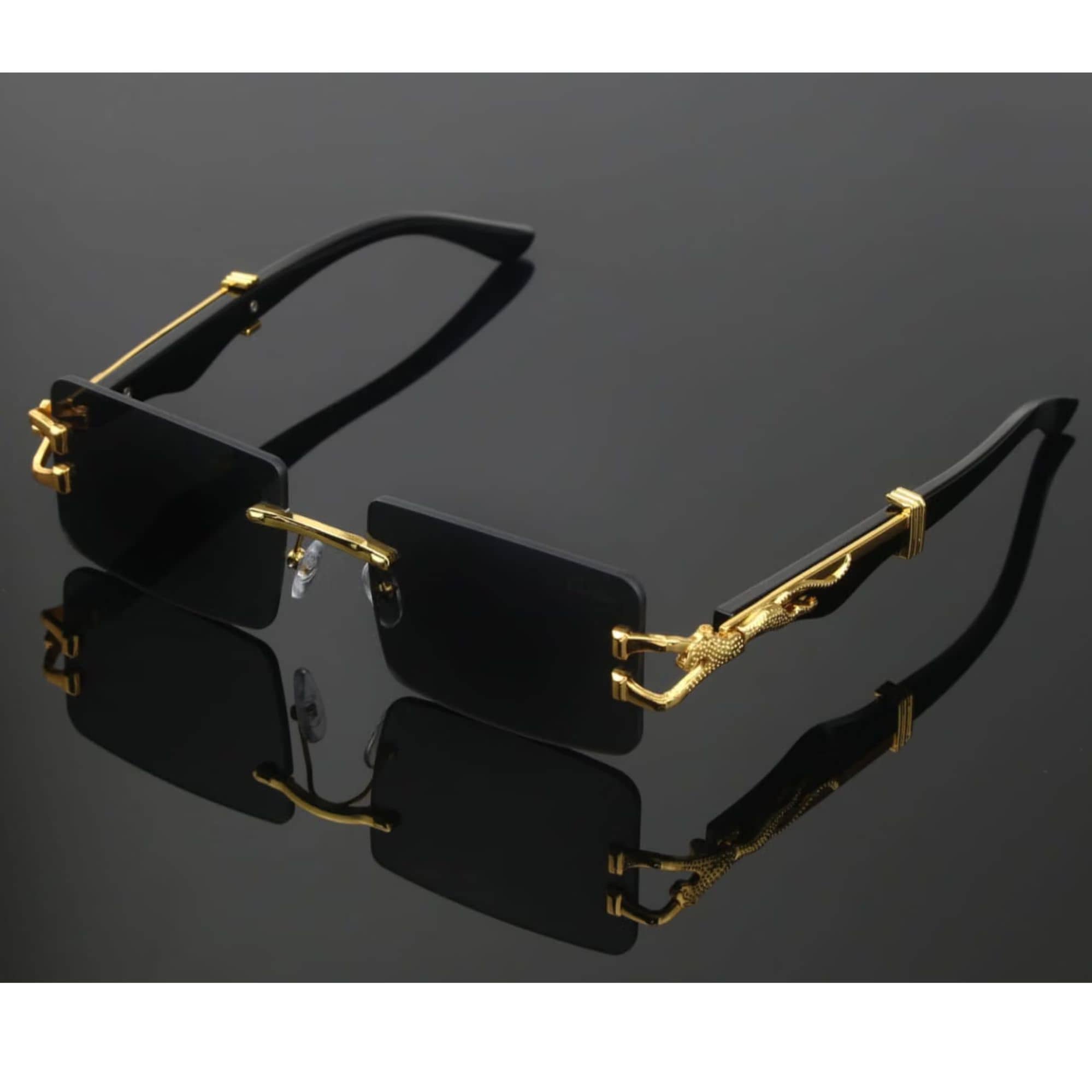 BANDSMITH Black Rectangular Sunglasses ( Pack of 1 ) - Sunglasses | Buy online on ZillyBuy