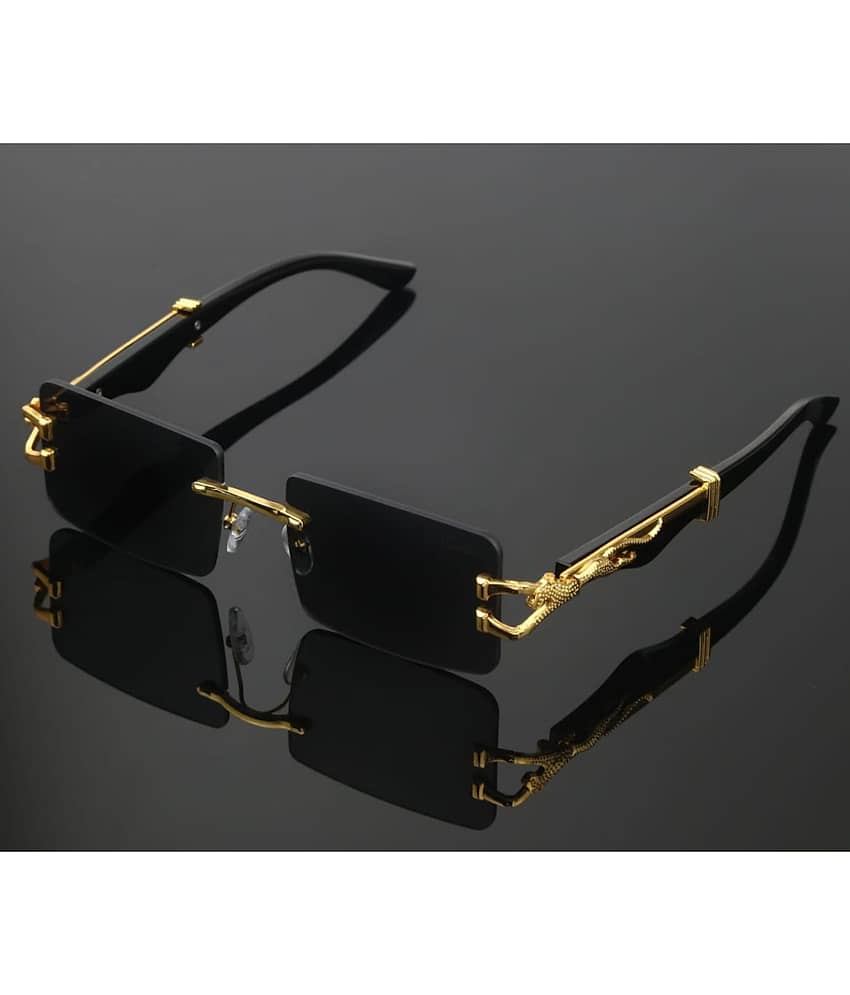 BANDSMITH Black Rectangular Sunglasses ( Pack of 1 ) - Sunglasses | Buy online on ZillyBuy