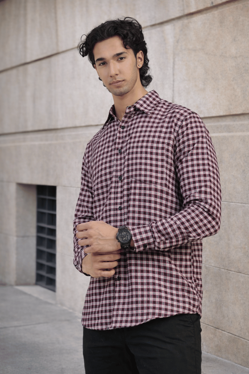 DESHBANDHU DBK Flannel Regular Fit Checks Full Sleeves Men's Casual Shirt - White ( Pack of 1 )