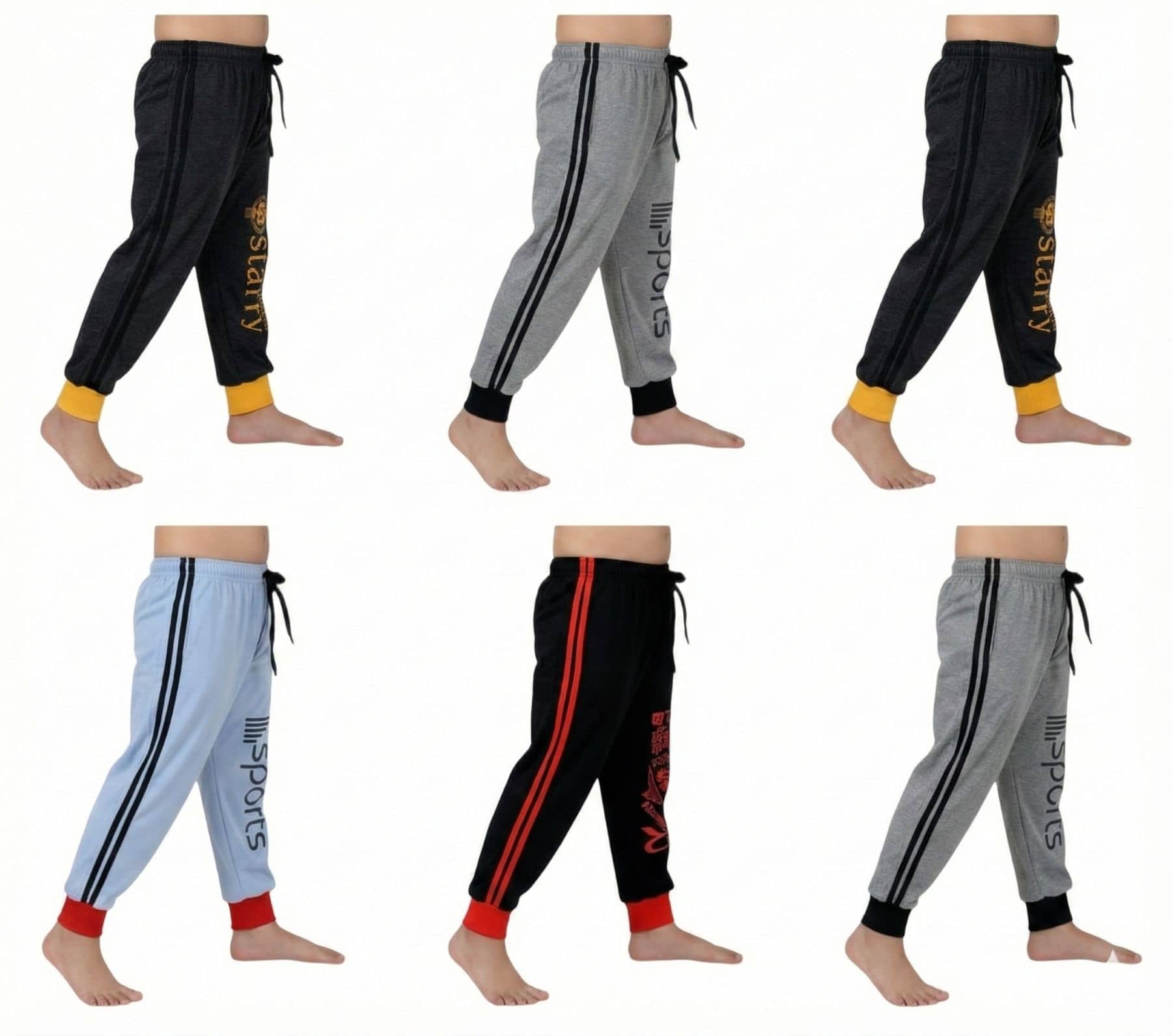 MS DON Pack of 6 Boys Polyester Trackpant ( Multicolor ) - Track Pants | Buy online on ZillyBuy