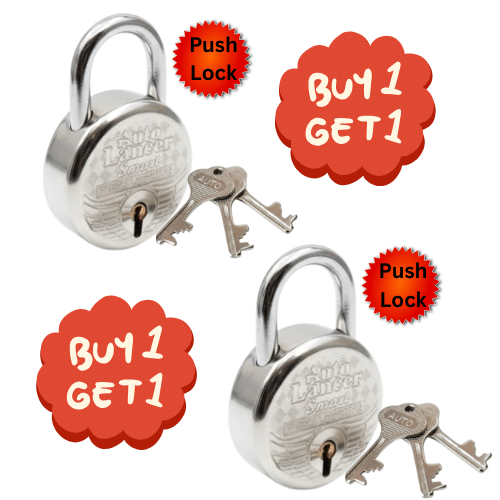 Malaikah Silver Pad Lock ( Pack of 2 )