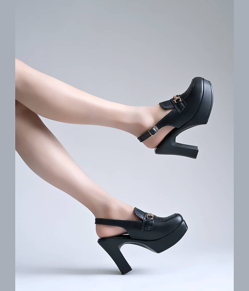 Shoetopia Black Women's Pumps Heels - Heels | Buy online on ZillyBuy