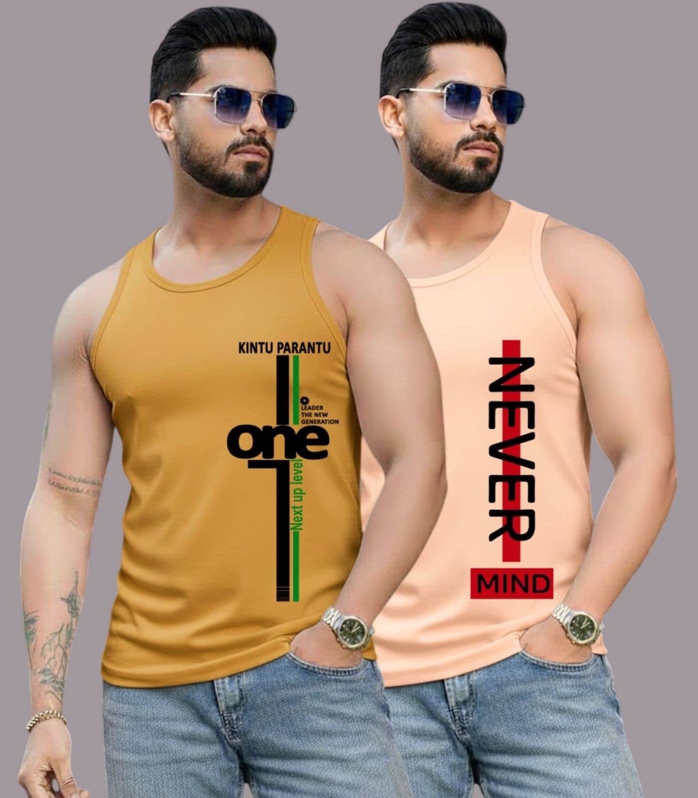 Kushi flyer Pack of 2 Polyester Gym Vest For Men ( Multicolor20 ) - Nightwear & Loungewear | Buy online on ZillyBuy