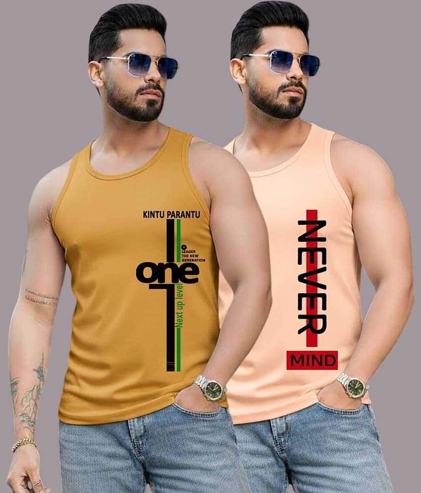 Kushi flyer Pack of 2 Polyester Gym Vest For Men ( Multicolor20 ) - Nightwear & Loungewear | Buy online on ZillyBuy