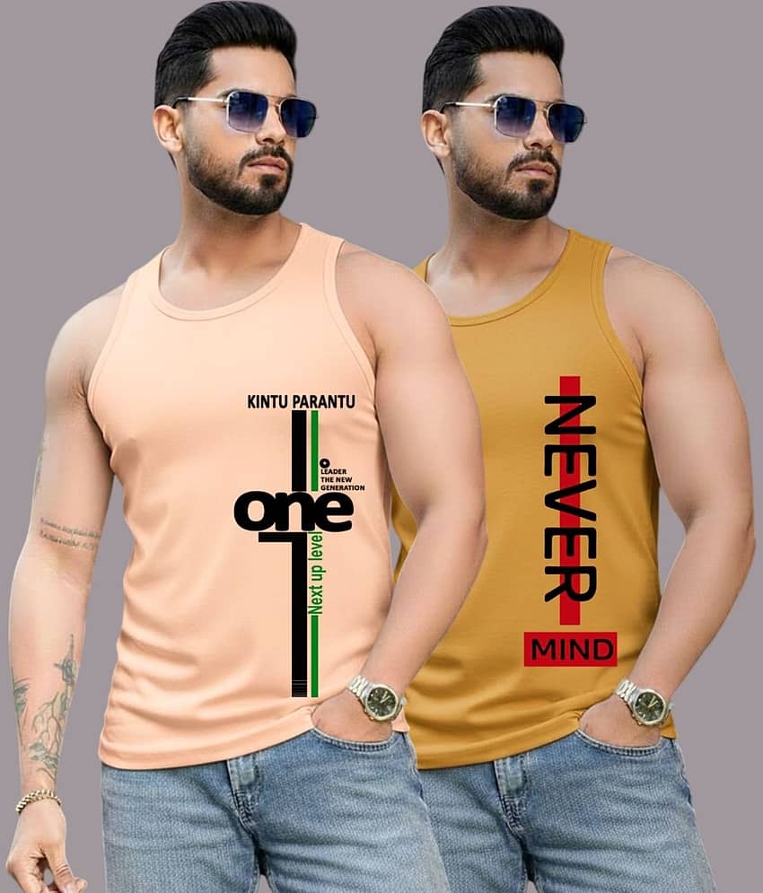 Kushi flyer Pack of 2 Polyester Gym Vest For Men ( Multicolor17 ) - Nightwear & Loungewear | Buy online on ZillyBuy