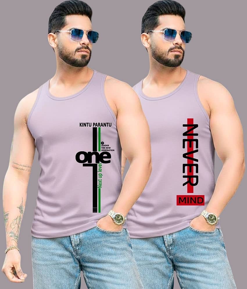 Parona Pack of 2 Polyester Gym Vest For Men ( Multicolor13 ) - Nightwear & Loungewear | Buy online on ZillyBuy