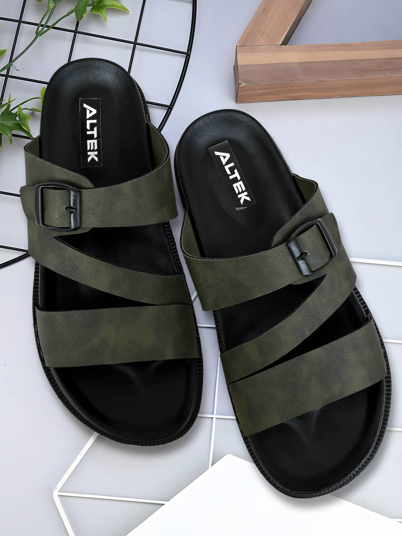 Chappal Wala Olive Men's Thong Flip Flop