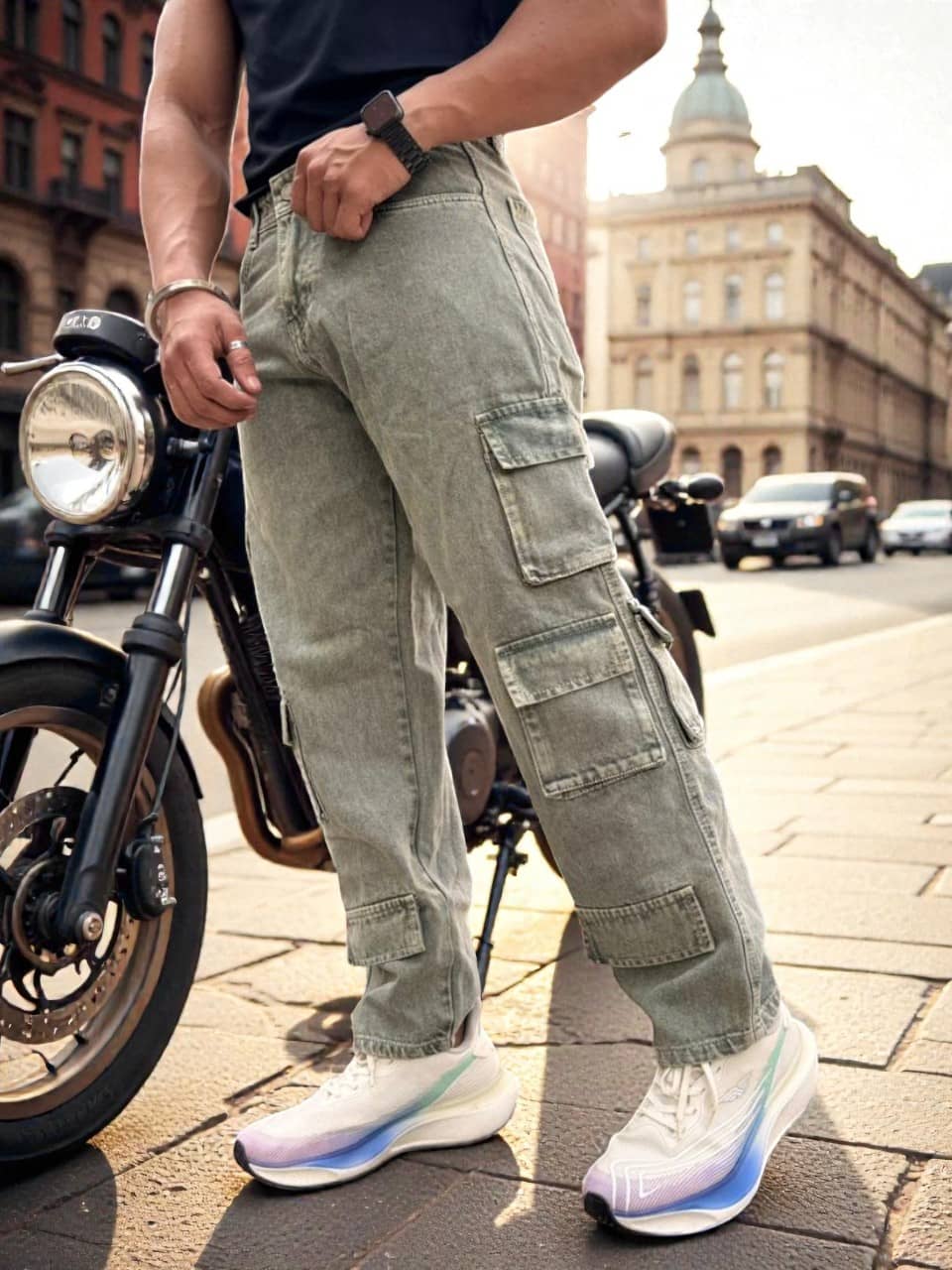 Styzon Solid Men's Jeans - Green ( Pack of 1 ) - Jeans | Buy online on ZillyBuy