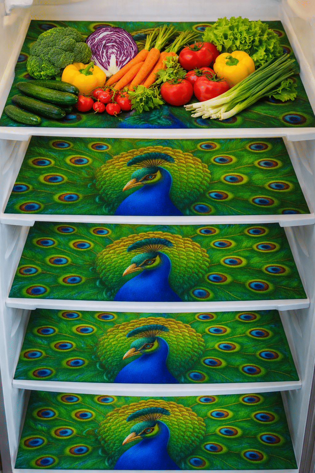 THE LION'S SHARE PVC Floral Fridge Mats ( 30 44 ) Pack of 4 - Gray