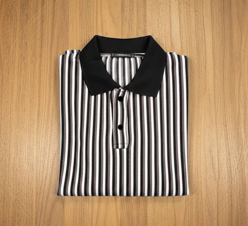 freaks Men Cotton Blend Regular Fit Striped T-Shirt ( Coffee )