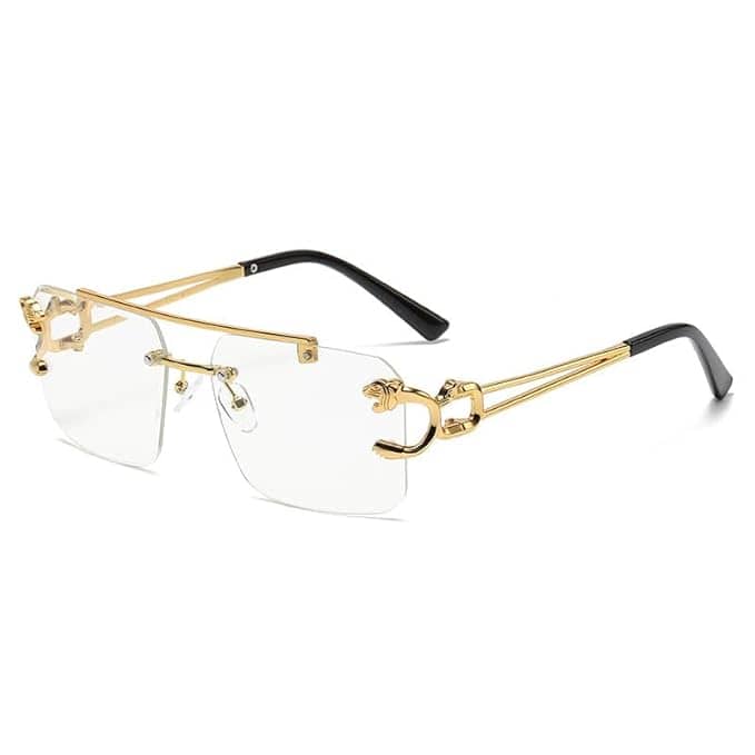 Elligator Gold Rectangular Sunglasses ( Pack of 1 ) - Sunglasses | Buy online on ZillyBuy