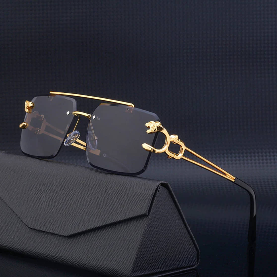 Elligator Gold Rectangular Sunglasses ( Pack of 1 ) - Sunglasses | Buy online on ZillyBuy