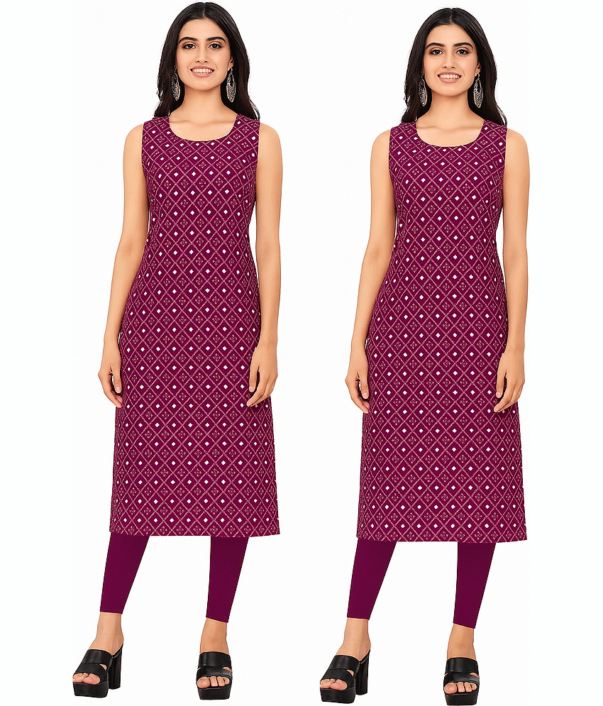 Fashion Fair Women Crepe Printed Straight Kurti ( Multicoloured ) - Kurtis, Tunics | Buy online on ZillyBuy